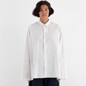 Sofie D'Hoore Binan Shirt in Off White. An oversized long sleeve FR38